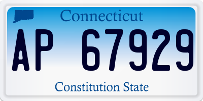 CT license plate AP67929