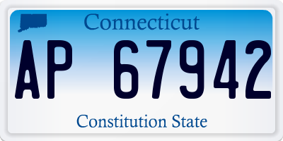 CT license plate AP67942
