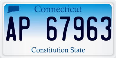 CT license plate AP67963