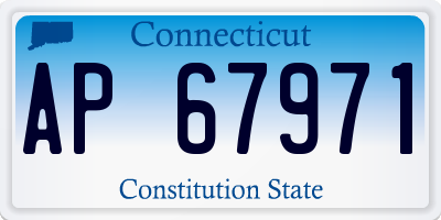 CT license plate AP67971