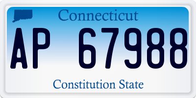 CT license plate AP67988