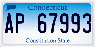 CT license plate AP67993