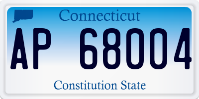 CT license plate AP68004