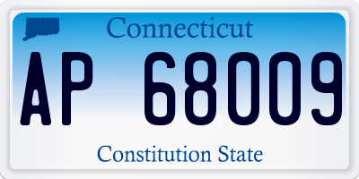 CT license plate AP68009