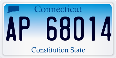 CT license plate AP68014