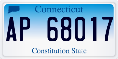 CT license plate AP68017