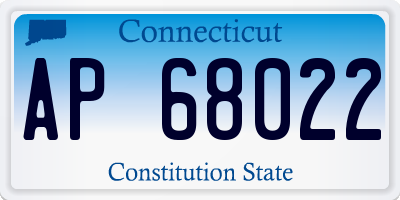 CT license plate AP68022