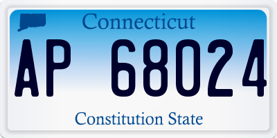 CT license plate AP68024