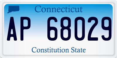 CT license plate AP68029