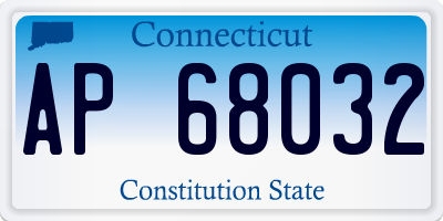 CT license plate AP68032
