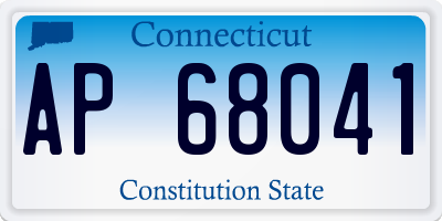 CT license plate AP68041