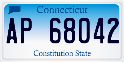CT license plate AP68042