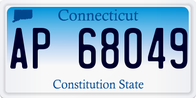 CT license plate AP68049