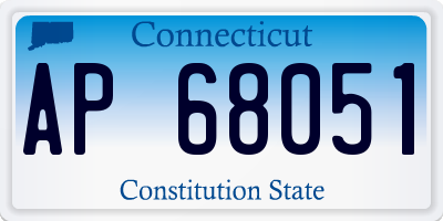 CT license plate AP68051