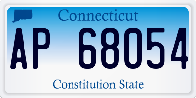 CT license plate AP68054