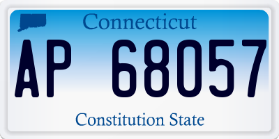 CT license plate AP68057