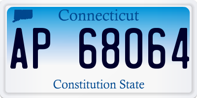 CT license plate AP68064