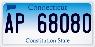 CT license plate AP68080
