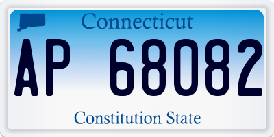 CT license plate AP68082