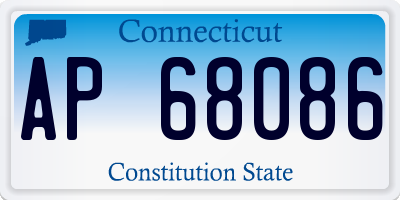 CT license plate AP68086