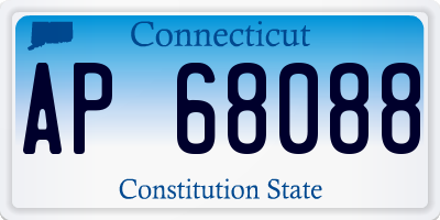 CT license plate AP68088