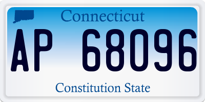 CT license plate AP68096