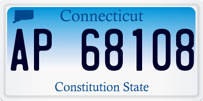 CT license plate AP68108