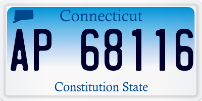 CT license plate AP68116