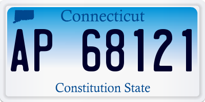CT license plate AP68121