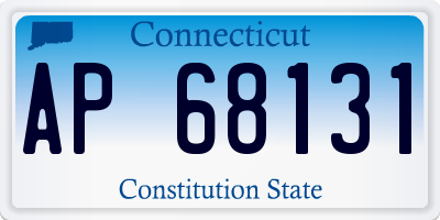 CT license plate AP68131