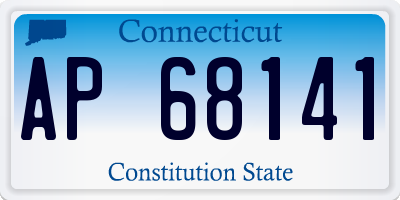 CT license plate AP68141