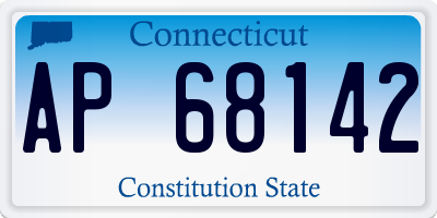 CT license plate AP68142