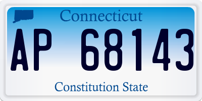 CT license plate AP68143