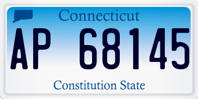 CT license plate AP68145