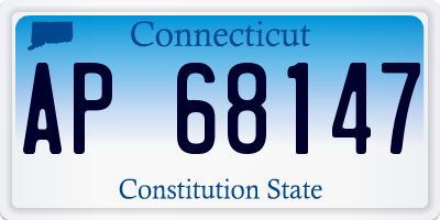 CT license plate AP68147