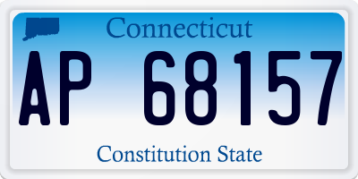 CT license plate AP68157