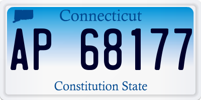 CT license plate AP68177