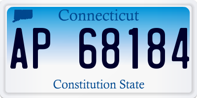 CT license plate AP68184