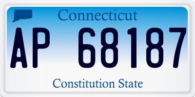 CT license plate AP68187