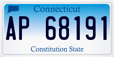 CT license plate AP68191