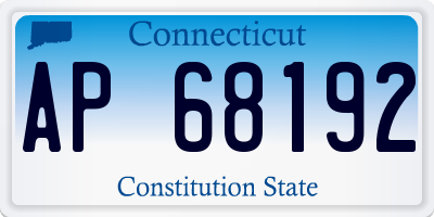 CT license plate AP68192