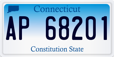 CT license plate AP68201