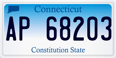 CT license plate AP68203