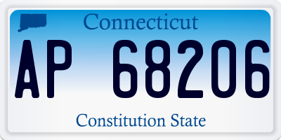 CT license plate AP68206