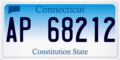 CT license plate AP68212