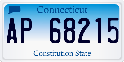 CT license plate AP68215