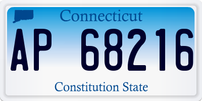 CT license plate AP68216