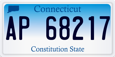 CT license plate AP68217