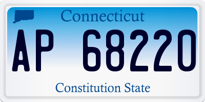 CT license plate AP68220