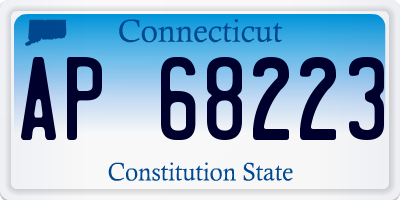 CT license plate AP68223
